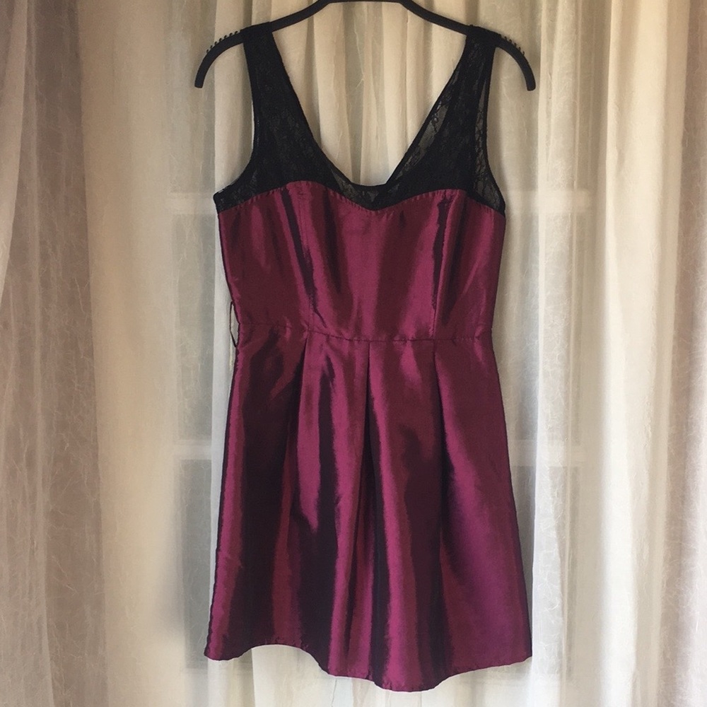 Rue 21 Moire Satin & Lace Sleeveless Dress
